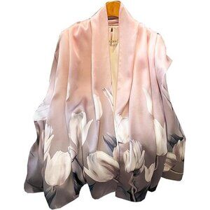 Pink Silky Scarf for Women Long Lightweight Dressy Wrap Soft Fashion Shawl Gift